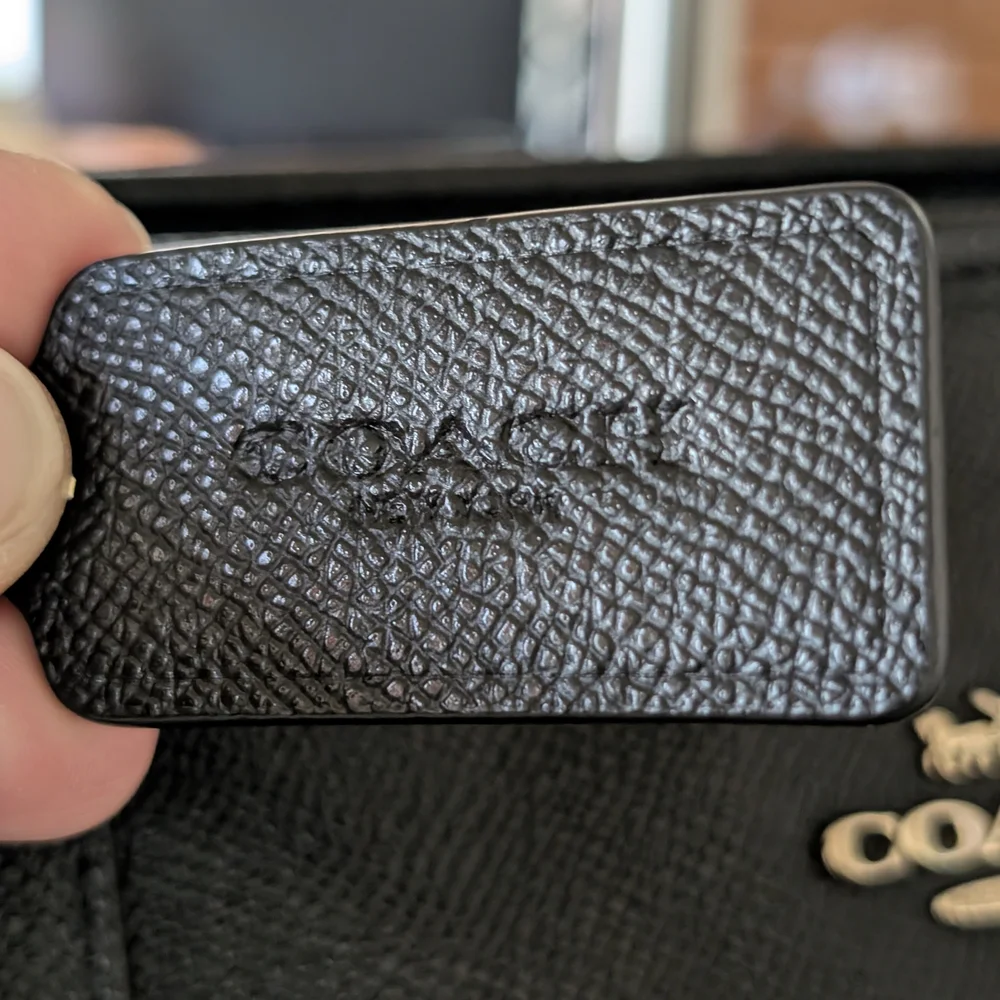 Coach City Zip Tote Black Leather Bag - Picture 15 of 15